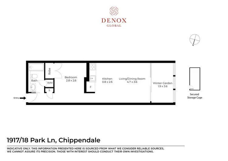 Floorplan of Homely apartment listing, 1917/18 Park Lane, Chippendale NSW 2008