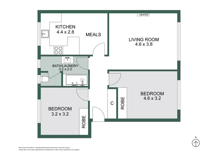 Floorplan of Homely apartment listing, 4/174 Barkly Street, St Kilda VIC 3182