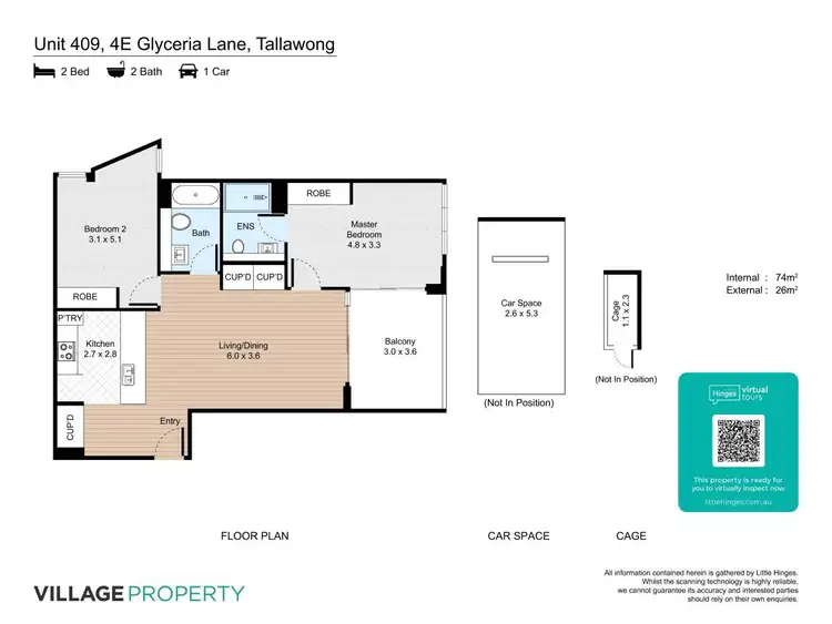 Floorplan of Homely apartment listing, 409/4E Glyceria Lane, Tallawong NSW 2762