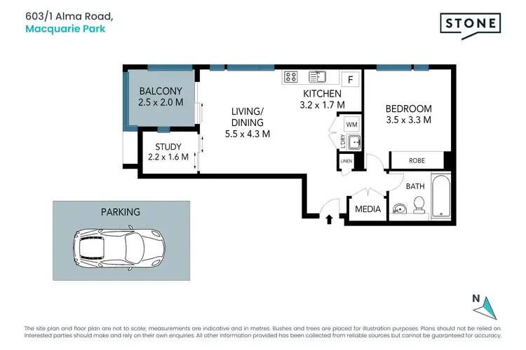 Floorplan of Homely apartment listing, 603/1 Alma Road, Macquarie Park NSW 2113