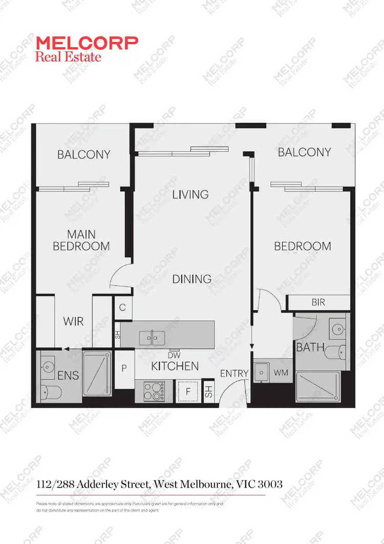 Floorplan of Homely apartment listing, 112/288 Adderley Street, West Melbourne VIC 3003