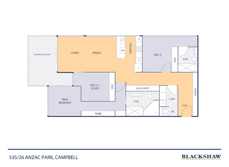 Floorplan of Homely apartment listing, 535/26 Anzac Park, Campbell ACT 2612