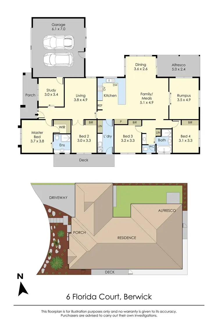 Floorplan of Homely house listing, 6 Florida Court, Berwick VIC 3806