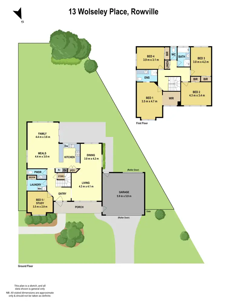 Floorplan of Homely house listing, 13 Wolseley Place, Rowville VIC 3178