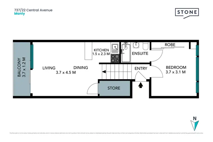 Floorplan of Homely apartment listing, 737/22 Central Avenue, Manly NSW 2095
