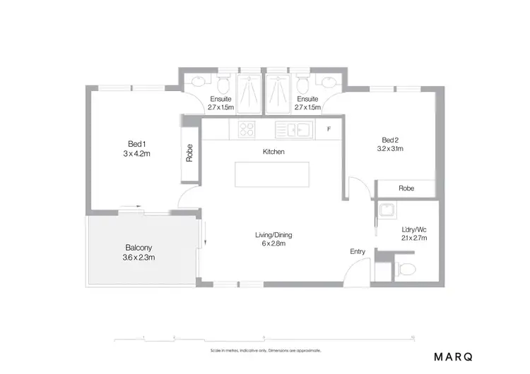 Floorplan of Homely apartment listing, 8/117 Redfern Street, Macquarie ACT 2614