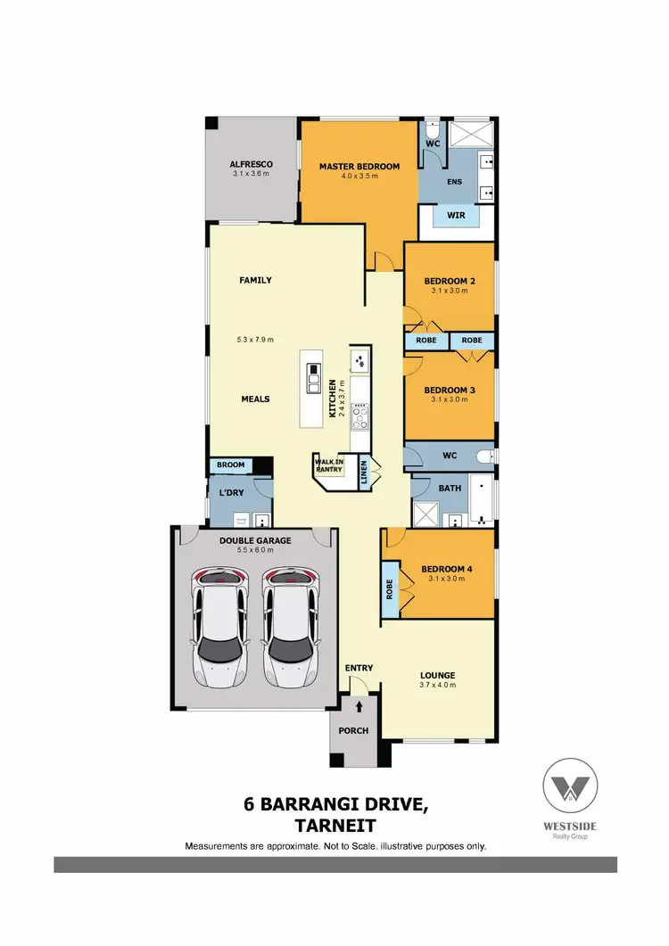 Floorplan of Homely house listing, 6 Barrangi Drive, Tarneit VIC 3029