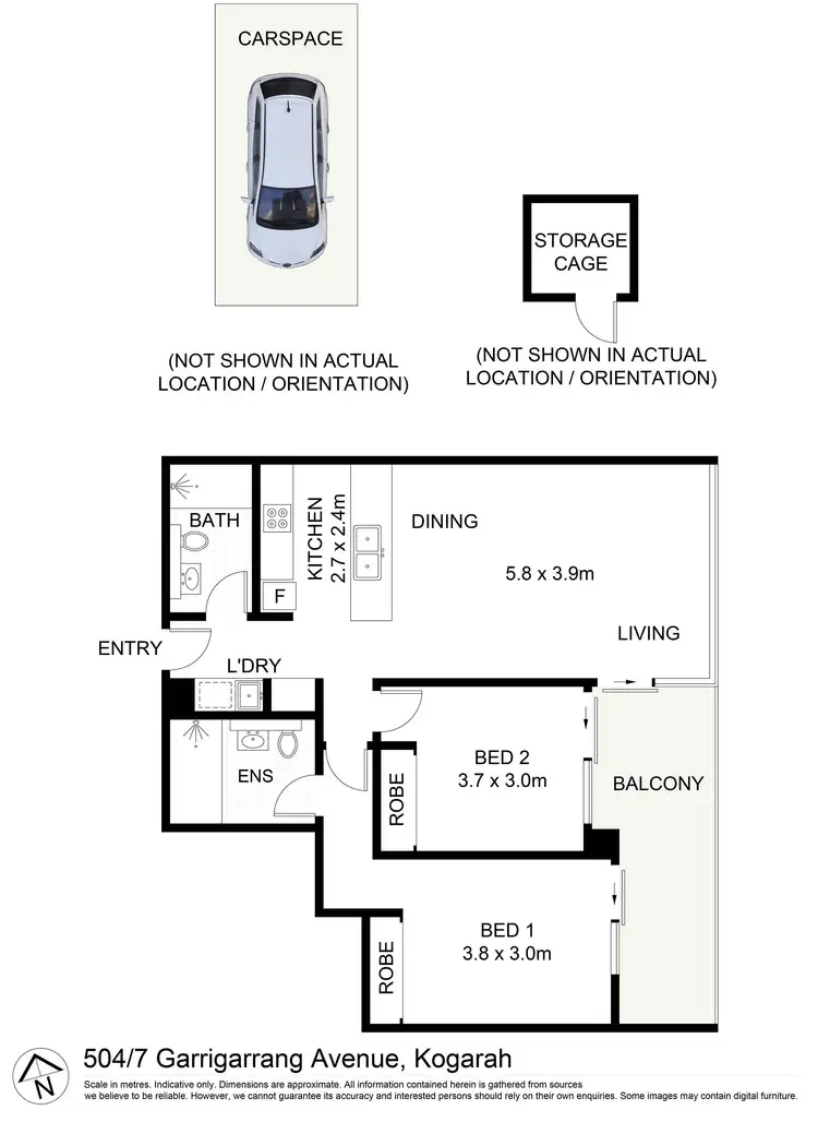 Floorplan of Homely apartment listing, 504/7 Garrigarrang Avenue, Kogarah NSW 2217