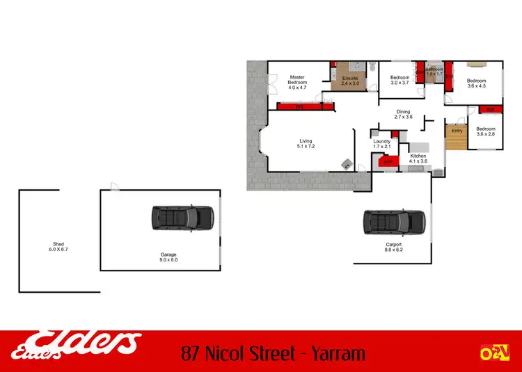 Floorplan of Homely house listing, 87 Nicol Street, Yarram VIC 3971