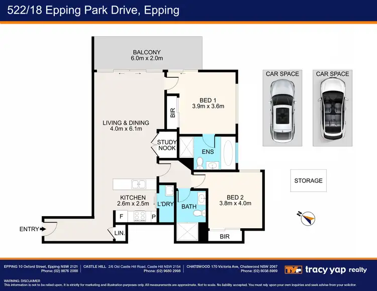 Floorplan of Homely apartment listing, 522/18 Epping Park Drive, Epping NSW 2121