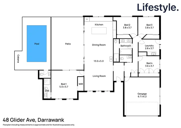 Floorplan of Homely house listing, 48 Glider Avenue, Darawank NSW 2428