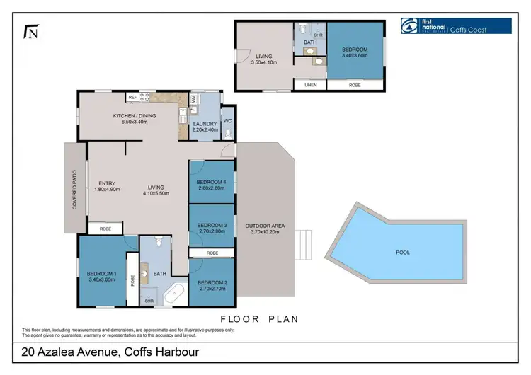 Floorplan of Homely house listing, 20 Azalea Avenue, Coffs Harbour NSW 2450