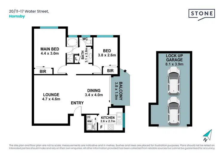 Floorplan of Homely unit listing, 20/11-17 Water Street, Hornsby NSW 2077