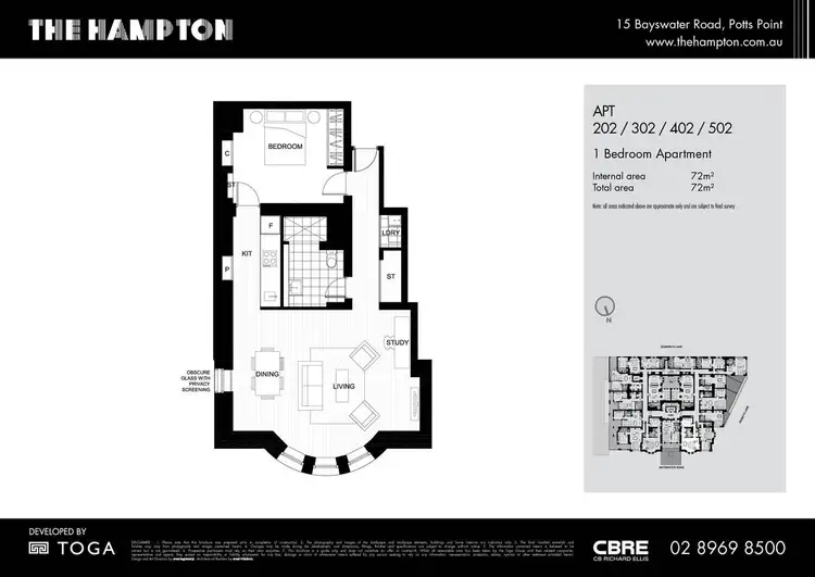 Floorplan of Homely apartment listing, 202/9-15 Bayswater Road, Potts Point NSW 2011
