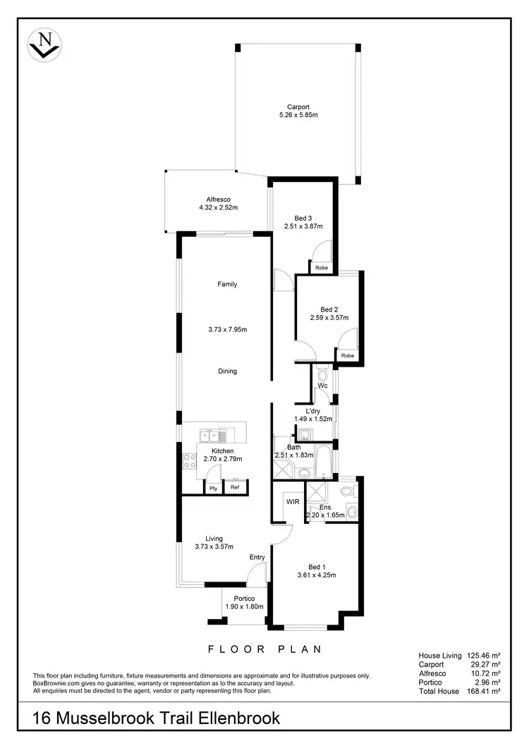 Floorplan of Homely house listing, 16 Musselbrook Trail, Ellenbrook WA 6069