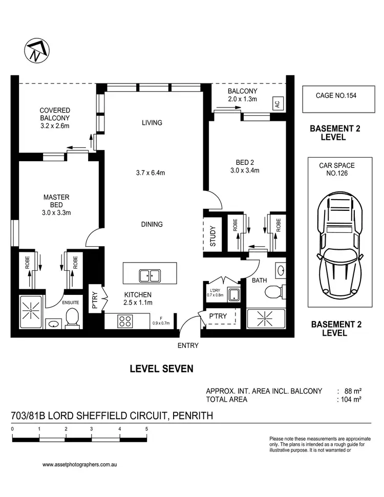 Floorplan of Homely apartment listing, 703/81B Lord Sheffield Circuit, Penrith NSW 2750