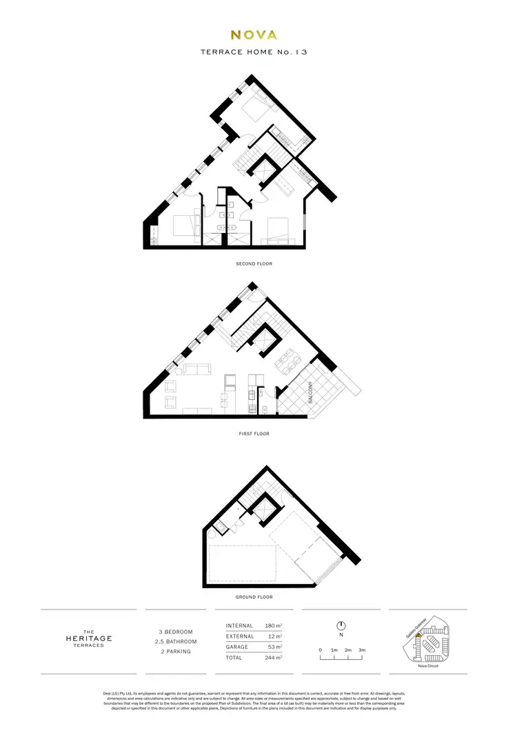 Floorplan of Homely townhouse listing, 13/5 Nova Circuit, Bundoora VIC 3083