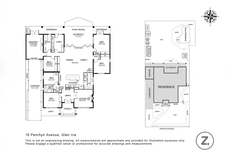 Floorplan of Homely house listing, 10 Penrhyn Avenue, Glen Iris VIC 3146