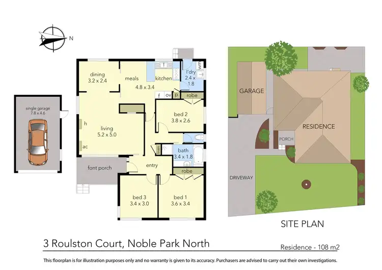 Floorplan of Homely house listing, 3 Roulston Court, Noble Park North VIC 3174