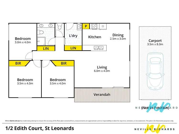 Floorplan of Homely unit listing, 1/2 Edith Court, St Leonards VIC 3223