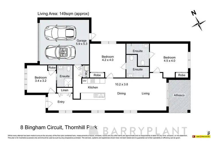 Floorplan of Homely house listing, 8 Bingham Circuit, Thornhill Park VIC 3335