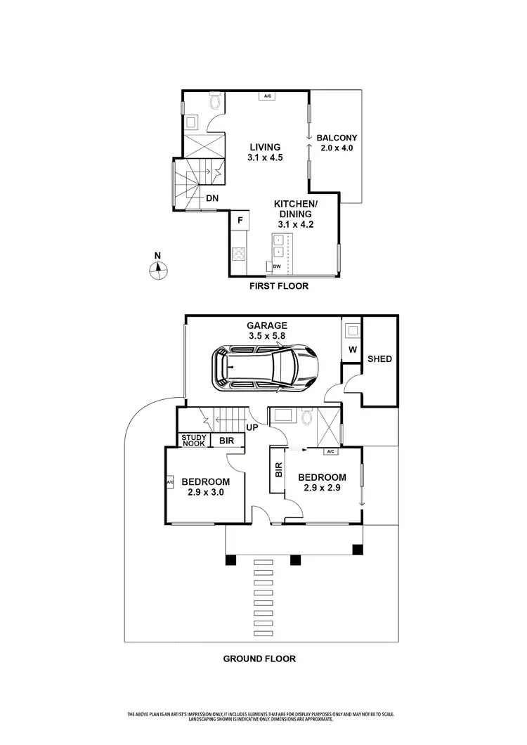Floorplan of Homely townhouse listing, 1/116 Normanby Avenue, Thornbury VIC 3071