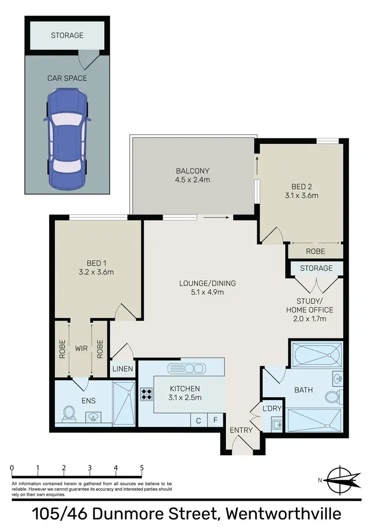 Floorplan of Homely apartment listing, 105/46-50 Dunmore Street, Wentworthville NSW 2145