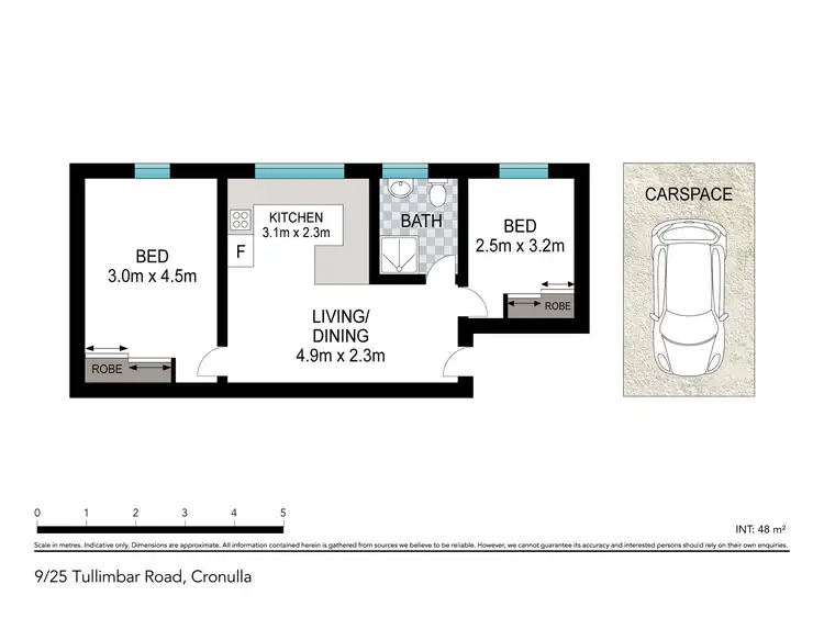Floorplan of Homely unit listing, 9/25 Tullimbar Road, Cronulla NSW 2230