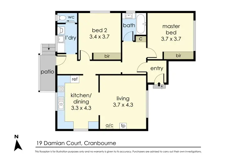 Floorplan of Homely house listing, 19 Damian Court, Cranbourne VIC 3977