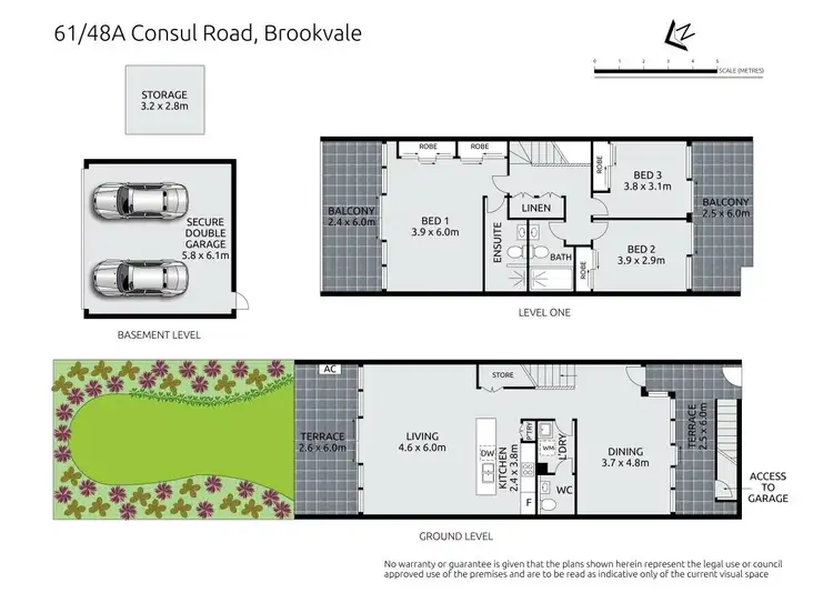 Floorplan of Homely townhouse listing, 61/48a Consul Road, Brookvale NSW 2100