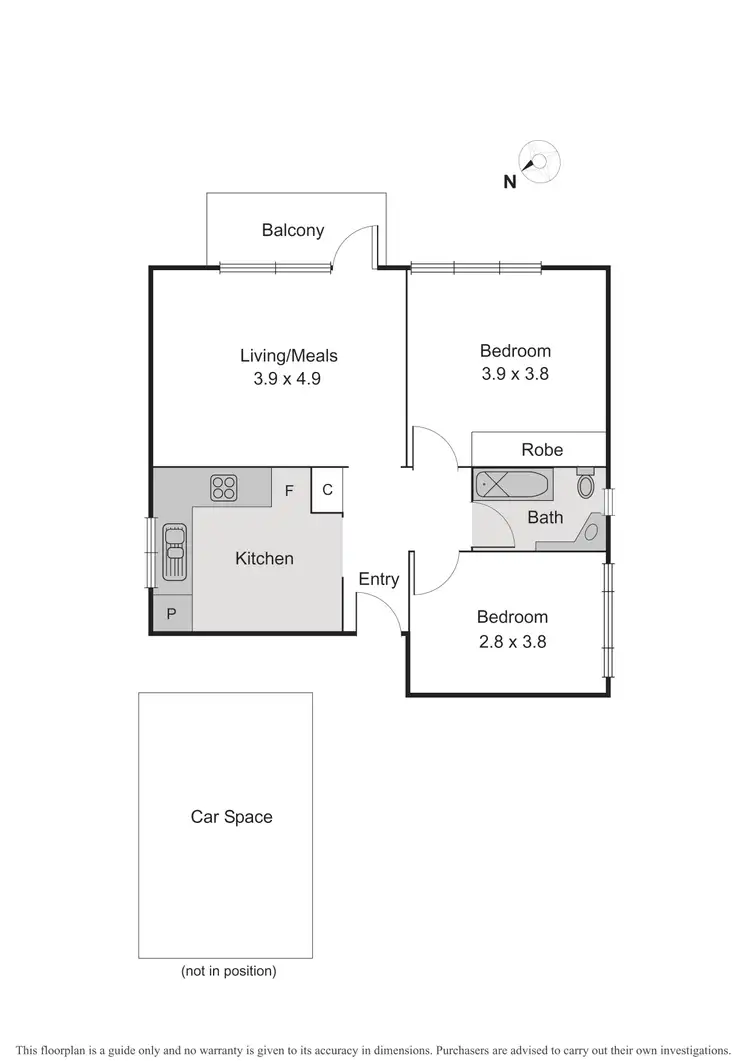 Floorplan of Homely apartment listing, 9/42 Scott Street, Elwood VIC 3184