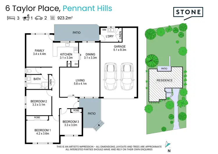 Floorplan of Homely house listing, 6 Taylor Place, Pennant Hills NSW 2120