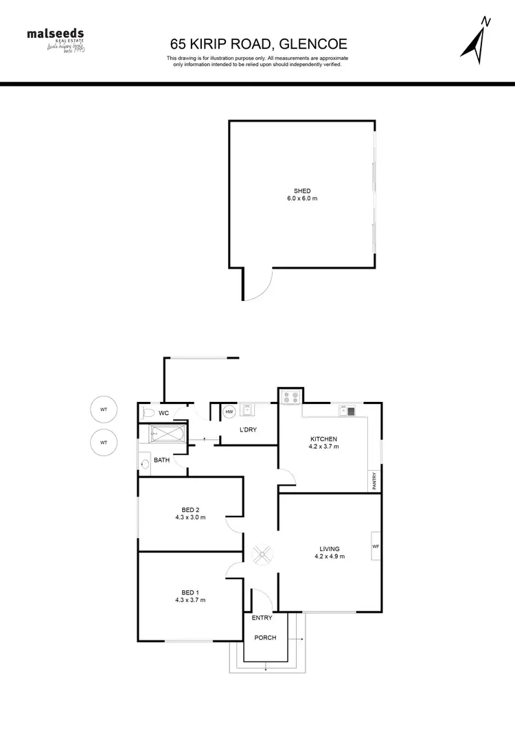 Floorplan of Homely house listing, 65 Kirip Road, Glencoe SA 5291