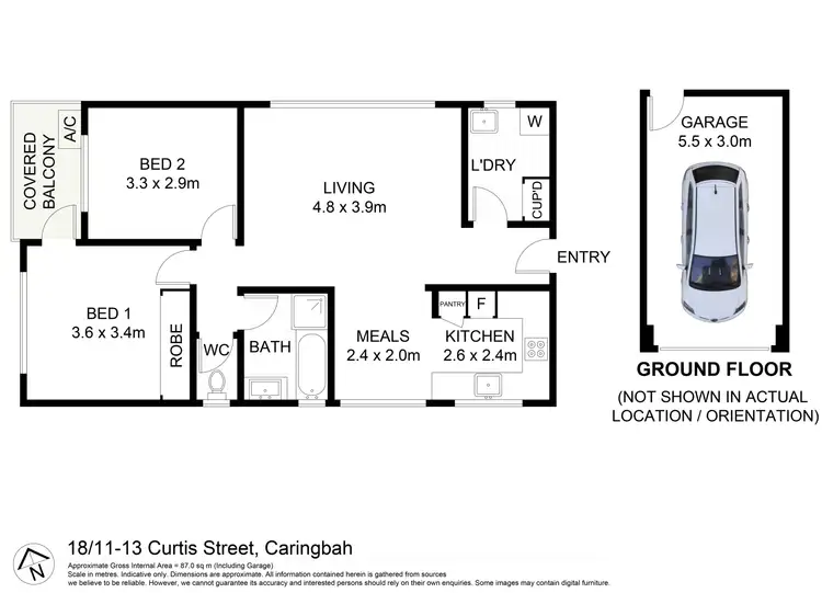 Floorplan of Homely apartment listing, 18/11-13 Curtis Street, Caringbah NSW 2229