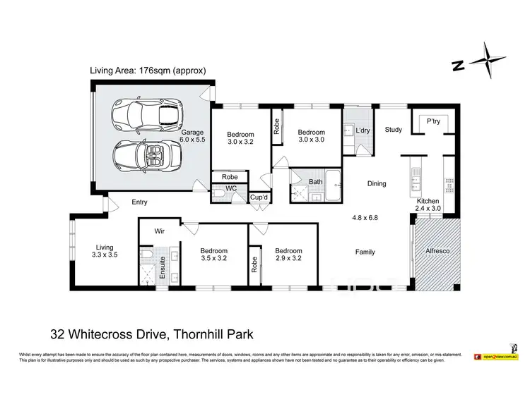 Floorplan of Homely house listing, 32 Whitecross Drive, Thornhill Park VIC 3335