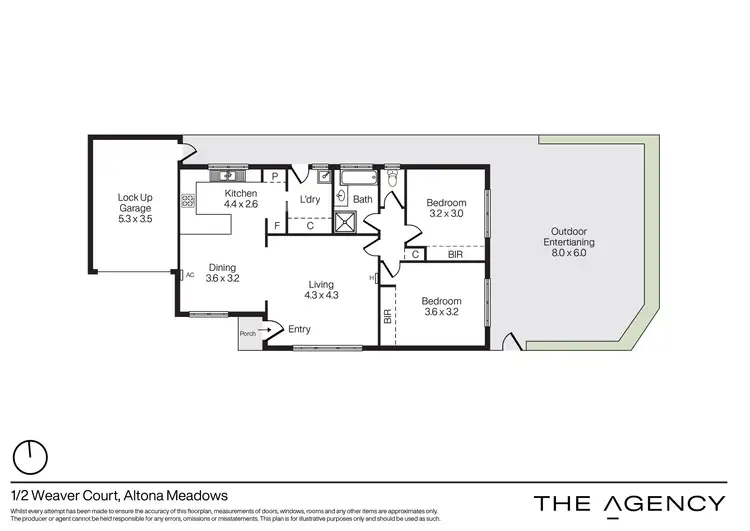Floorplan of Homely unit listing, 1/2 Weaver Court, Altona Meadows VIC 3028
