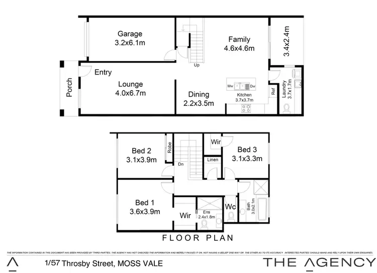 Floorplan of Homely townhouse listing, 1/57 Throsby Street, Moss Vale NSW 2577