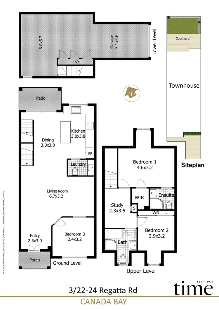 Floorplan of Homely townhouse listing, 3/22-24 Regatta Road, Canada Bay NSW 2046