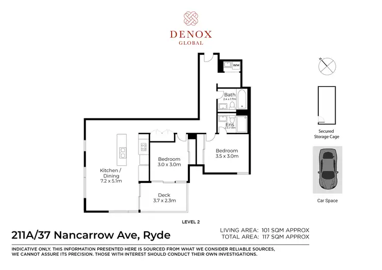 Floorplan of Homely apartment listing, 211A/37 Nancarrow Avenue, Ryde NSW 2112
