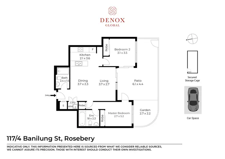 Floorplan of Homely apartment listing, 117/4 Banilung Street, Rosebery NSW 2018