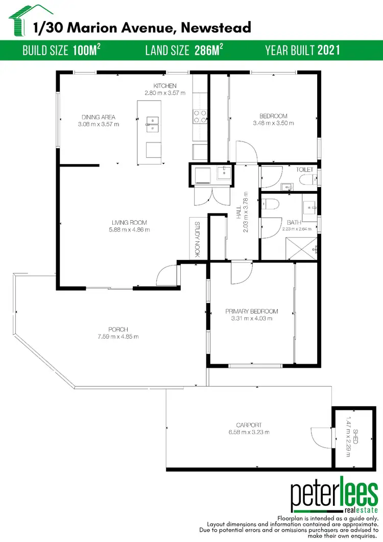 Floorplan of Homely unit listing, 1/30 Marion Avenue, Newstead TAS 7250