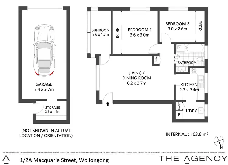 Floorplan of Homely unit listing, 1/2A Macquarie Street, Wollongong NSW 2500