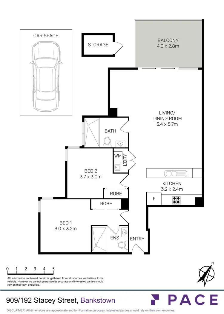 Floorplan of Homely apartment listing, 909/192 Stacey Street, Bankstown NSW 2200