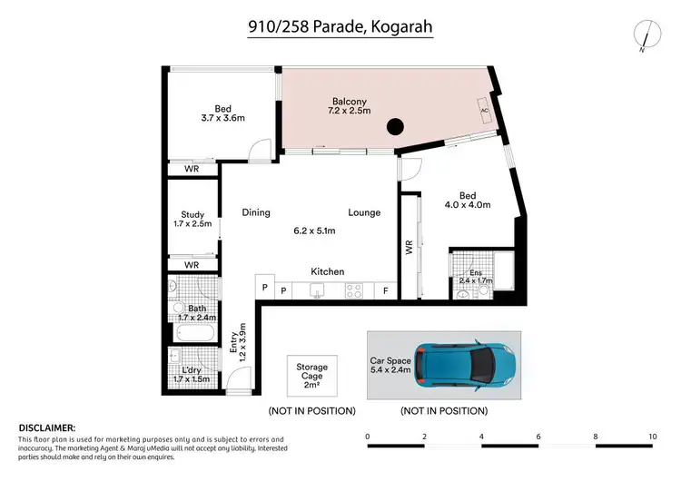 Floorplan of Homely apartment listing, 910/258 Railway Parade, Kogarah NSW 2217