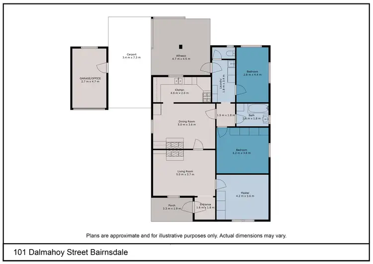 Floorplan of Homely house listing, 101 Dalmahoy Street, Bairnsdale VIC 3875