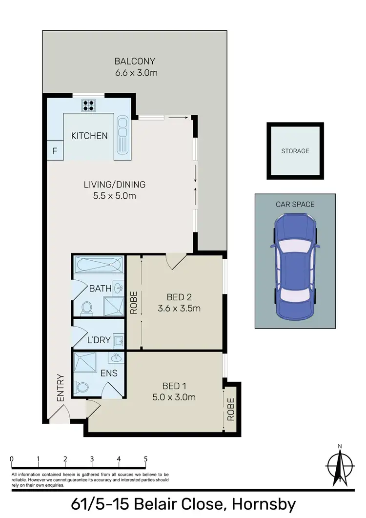 Floorplan of Homely apartment listing, 61/5-15 Belair Close, Hornsby NSW 2077