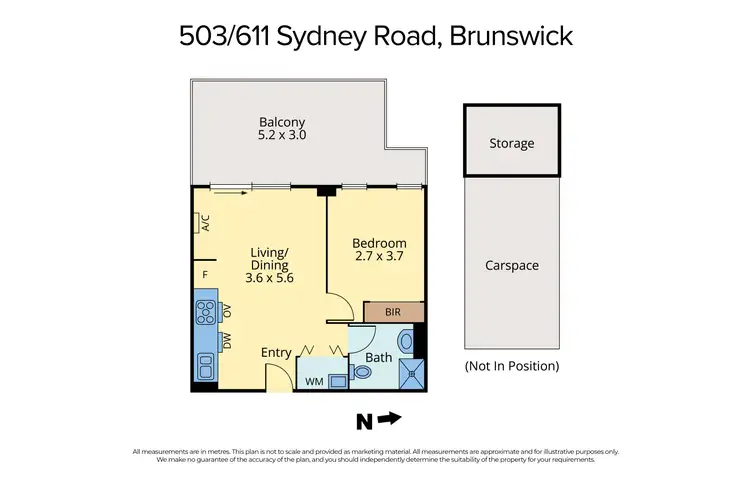 Floorplan of Homely apartment listing, 503/611-621 Sydney Road, Brunswick VIC 3056