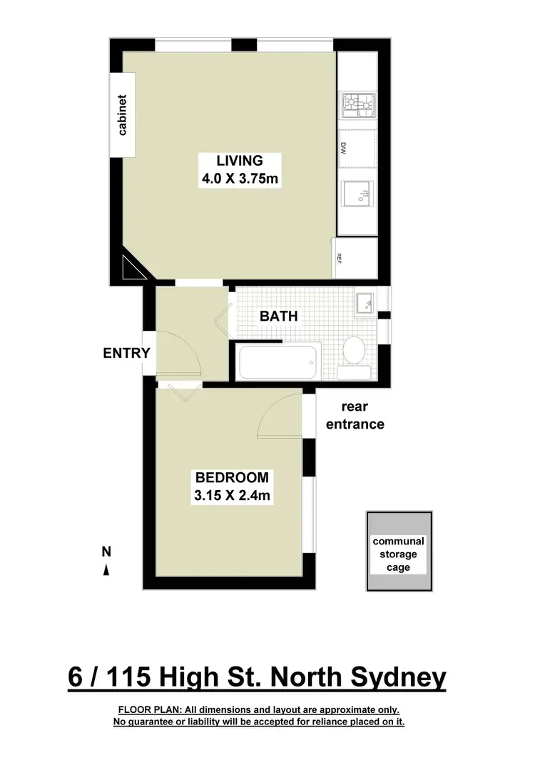 Floorplan of Homely apartment listing, 6/115 High Street, North Sydney NSW 2060