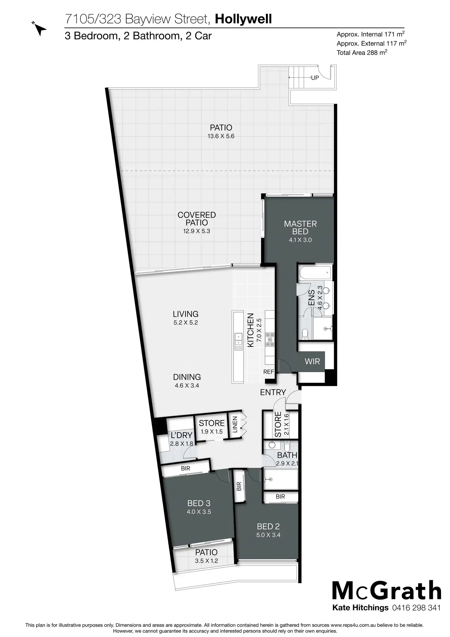Floorplan of Homely apartment listing, 7105/323 Bayview Street, Hollywell QLD 4216
