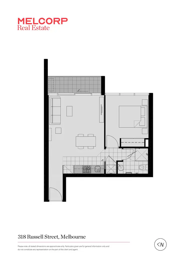 Floorplan of Homely apartment listing, 3405/318 Russell Street, Melbourne VIC 3000